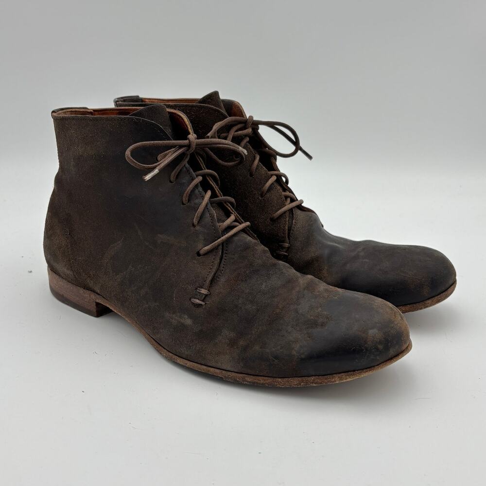 Officine Creative Brown Suede Leather Lace Up Boots Men's 41